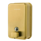VANNSOO wall-mounted soap dispenser with a gold finish for durable, stylish wall installation.
