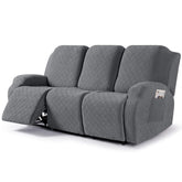 VANSOFY recliner cover fully fitted on chair, protecting furniture from pets.