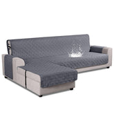 VANSOFY upgraded sectional couch cover on an L-shaped sofa stays securely in place