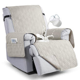 VANSOFY waterproof recliner cover in beige protects upholstery from spills.