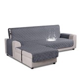 VANSOFY waterproof L-shaped sectional cover protects the sofa from spills and pets.