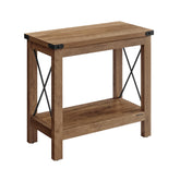 VASAGLE end table honey brown top provides extra surface for drinks and decor