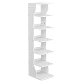 VASAGLE 7-tier vertical shoe rack front view showing space-saving design for narrow hallways