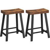 VASAGLE bar stools set of 2 seat close-up demonstrates curved comfort for long meals.