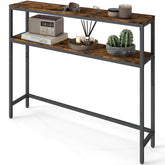 VASAGLE console table front view shows sleek lines for entryways