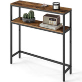 VASAGLE console table in entryway showing two-tier design for tidy storage