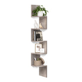 VASAGLE corner shelf wall mount five-tier design for compact storage
