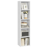 VASAGLE Custos open storage bookshelf showing clean lines in Cloud White