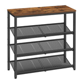 VASAGLE entryway four-tier shoe rack neatly organized footwear