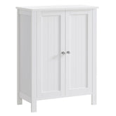 VASAGLE cabinet front view in cloud white, compact and stylish storage for any room