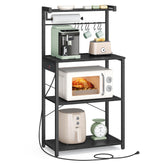 VASAGLE kitchen bakers rack with top shelf enhances kitchen storage in small spaces.