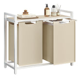VASAGLE Laundry Hamper with two compartments for easy sorting and quick laundry setup.
