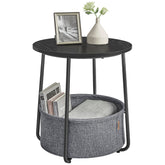 VASAGLE LILEA round side table for compact storage