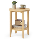VASAGLE round side end table with boho silhouette for warm living room styling
