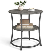 VASAGLE round side table top view shows a sturdy surface for drinks and decor