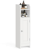 VASAGLE UBBC310W01 corner cabinet with door for compact bathroom storage, great for tight spaces.
