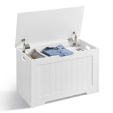 VASAGLE storage chest bench front view with large hidden storage for blankets