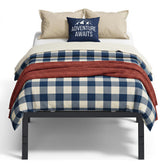 VASAGLE twin metal bed frame 18 inches tall offers sturdy support for quiet nights.