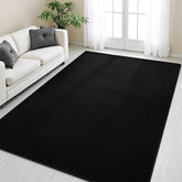 Vasofe black 4x6 area rug with soft plush surface for cozy in-home use
