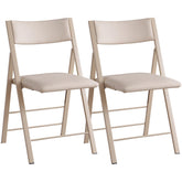 VASTATIO folding chairs with cushion in packaging, compact for easy transport