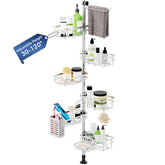 Vatex shower caddy corner with 6 shelves keeps bottles neatly organized.
