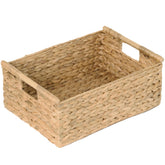 VATIMA extra large wicker basket on a shelf for organized storage of linens and towels