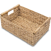 VATIMA Hyacinth large wicker basket, rectangular, ideal for magazines and remotes.