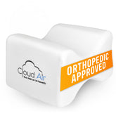 Vaunn Medical Cloud Air Side Sleeper knee pillow nestled between knees for ergonomic support.