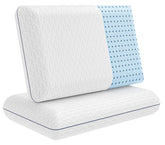 Vaverto cooling gel memory foam pillow front view highlighting ergonomic neck support.