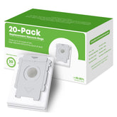 VBN Roomba bags 20-pack with tools for quick replacement.