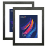 VCK 16x20 frame with mat displaying an 11x14 photo in a sleek wall gallery setup