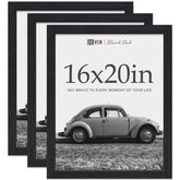 VCK 16x20 black oak wood frame front view for wall display
