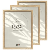 VCK 18x24 poster frame set of 3 with natural wood finish for warm, versatile wall decor