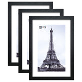 VCK 24x36 poster frame in black wood for a three-pack wall display