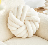 Vdoioe cream white knot pillow 13.7in adds cozy living room decor.
