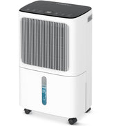 VEAGASO dehumidifier with basement drain hose for continuous moisture control.