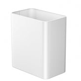 Veelesa small bathroom trash can white front view; space-saving solution.