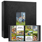 Veicevol 1000-pocket album with leather cover securely holds 4x6 photos.