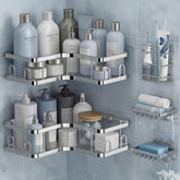 Veken corner shower caddy rustproof design for durable bathroom organization.