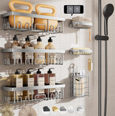 Veken shower caddy 6-pack keeps bath essentials neatly organized.