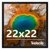 Veleclo 22x22 frame for wall display in a clean, modern look.