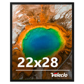 Veleclo 22x28 frame on wall, front view, ideal for gallery-style displays.