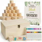 VELLCHO baby shower blocks for drawing and keepsake messages.