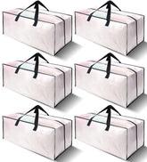 VELVETSURE six-pack moving bags folded flat for space-saving storage.
