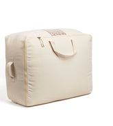 VeraMia soft canvas bag with window for quick content identification.