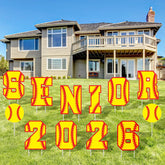 Vercraft 2026 senior yard sign with softball focus enhances outdoor celebration visibility.