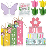 Vercraft spring tulips tiered tray decoration adds bright seasonal charm to tabletops.