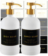 Verute hand soap dispenser with amber bottle for organized kitchen counters