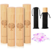 Very100 bamboo scattering urn with tree of life engraving for eco-friendly ashes.