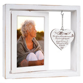 Vetbuosa memorial frame front view with heart pendant for mom tribute